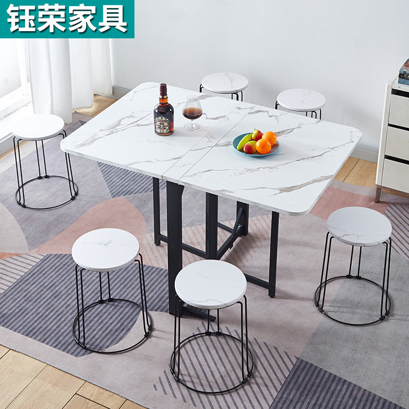 折叠餐桌方形出租房用便携可移动桌子简易家用折叠吃饭桌子批发