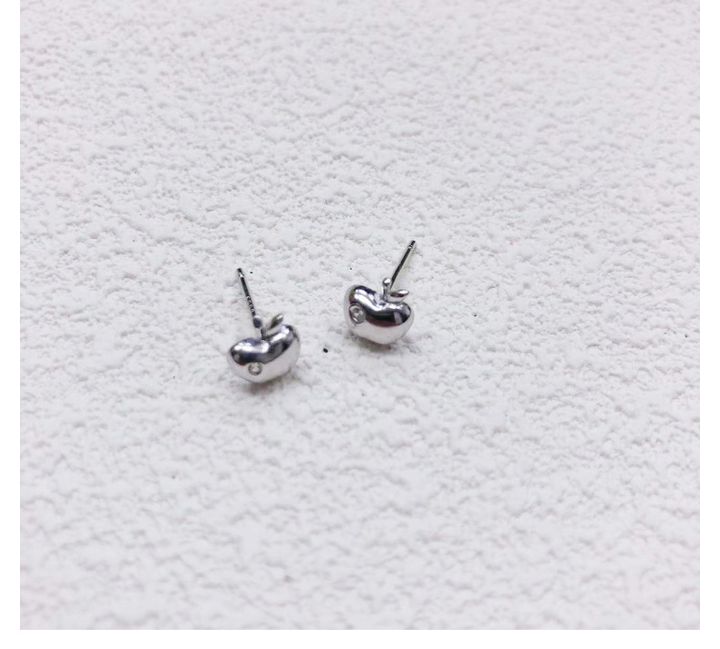 S999纯银苹果耳钉女轻奢简约新款潮小巧迷你耳环养耳洞儿童耳饰详情44