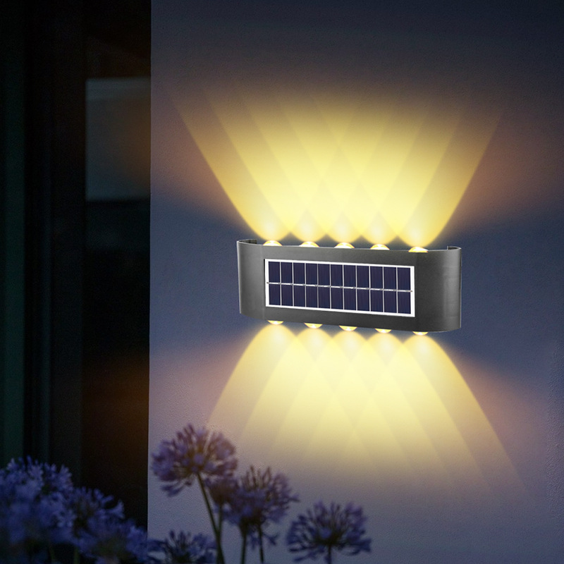 Solar Outdoor Garden Lights Household Wall Lights Decorate The Wall With Warm Light And White Light Integrated Atmosphere Wall Lights