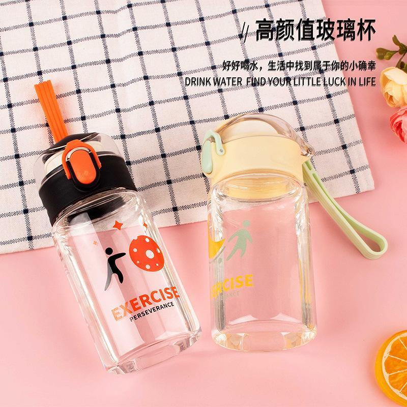 玻璃杯/高硼硅玻璃杯/弹跳盖细节图