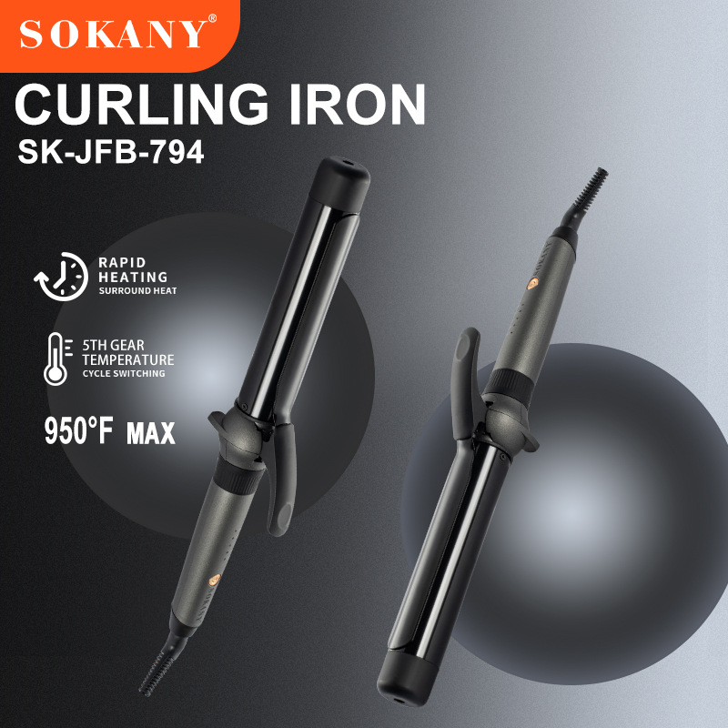 Cross-border Sokany794 curling iron Hair Care curling and straightening iron nano-technology adjustable temperature hair care iron