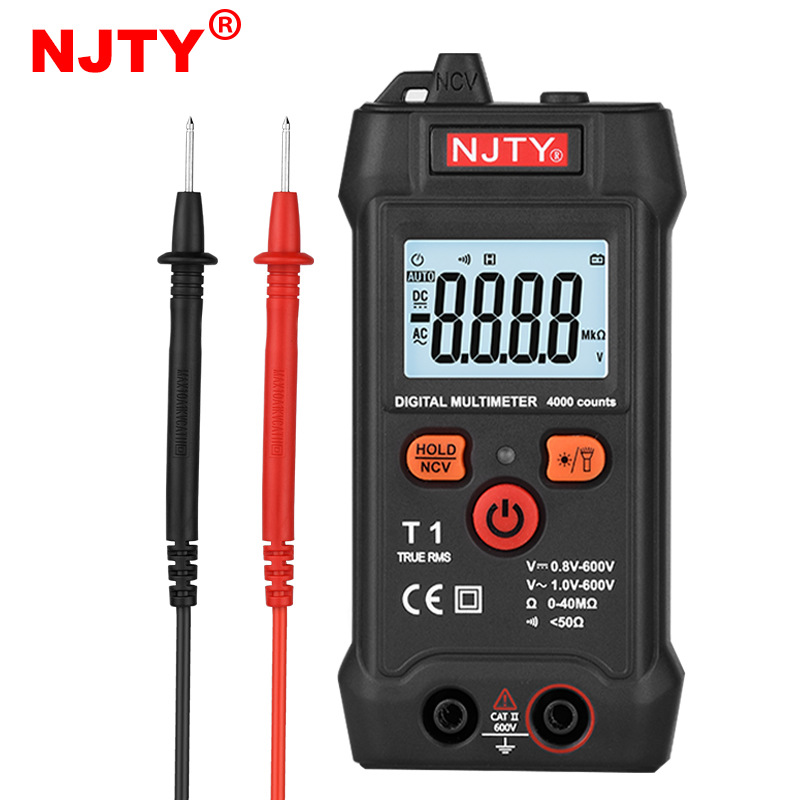 NJTY天宇T1智能全自动数字万用表无需换挡便携式小型电工万能表