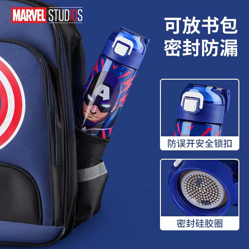 Elsa Children's Water Cup, Marvel Summer Direct Drinking Cup with straw, Plastic cup, special sports water bottle for students to go to school Application Scenario
