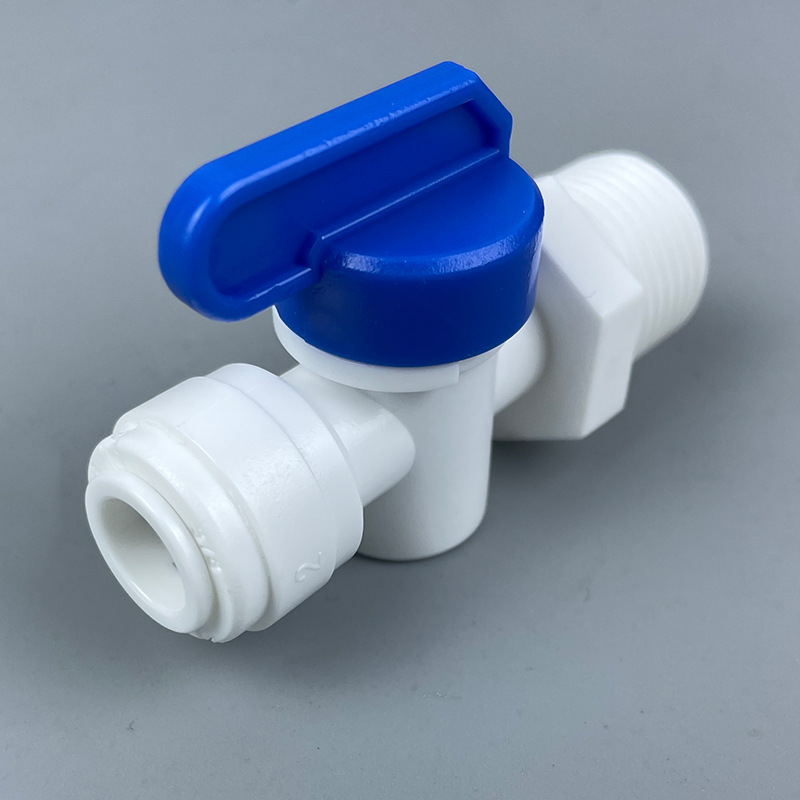 Water purifier accessories 4 points external thread rotation 3 points quick connection backwash Ball valve 3 points quick connection Ball valve open fittings
