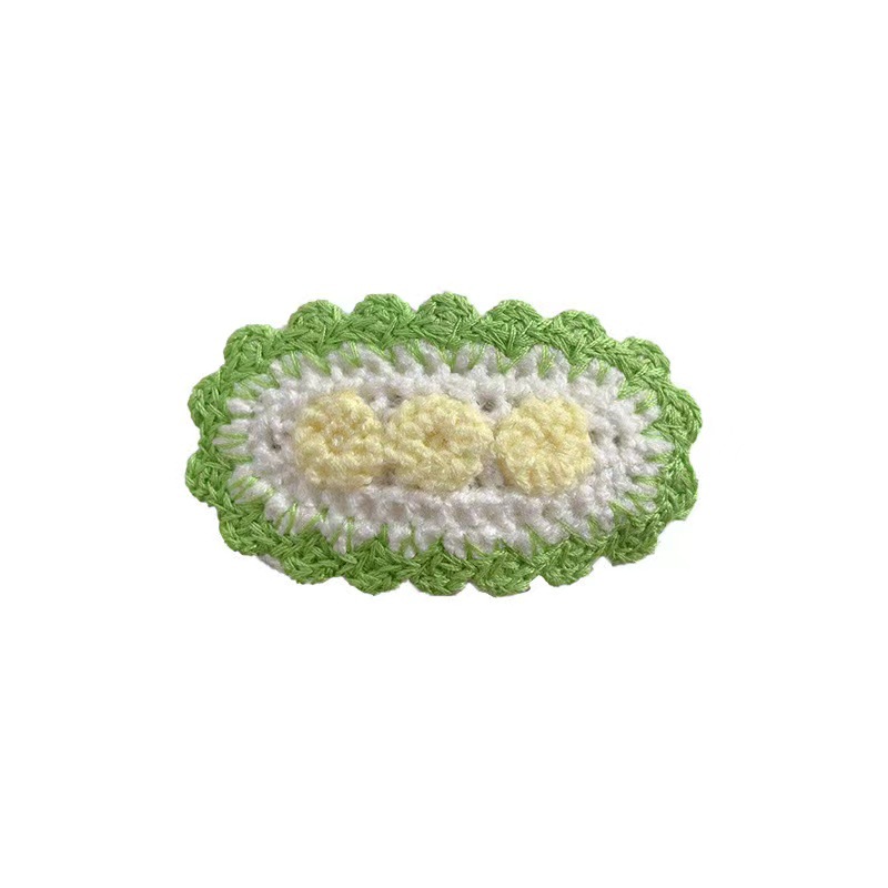 محفظة شعر جميلة لقلب فتاة صغيرة محبوكة من الصوف المنسوج بالماكريل Item Picture