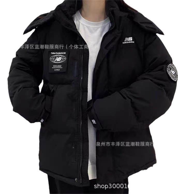 Putian High-End Nb Micro Chapter Down Jacket Winter Thickened Warm Windproof Trend With Instagram Couple Hooded Coat Item Picture