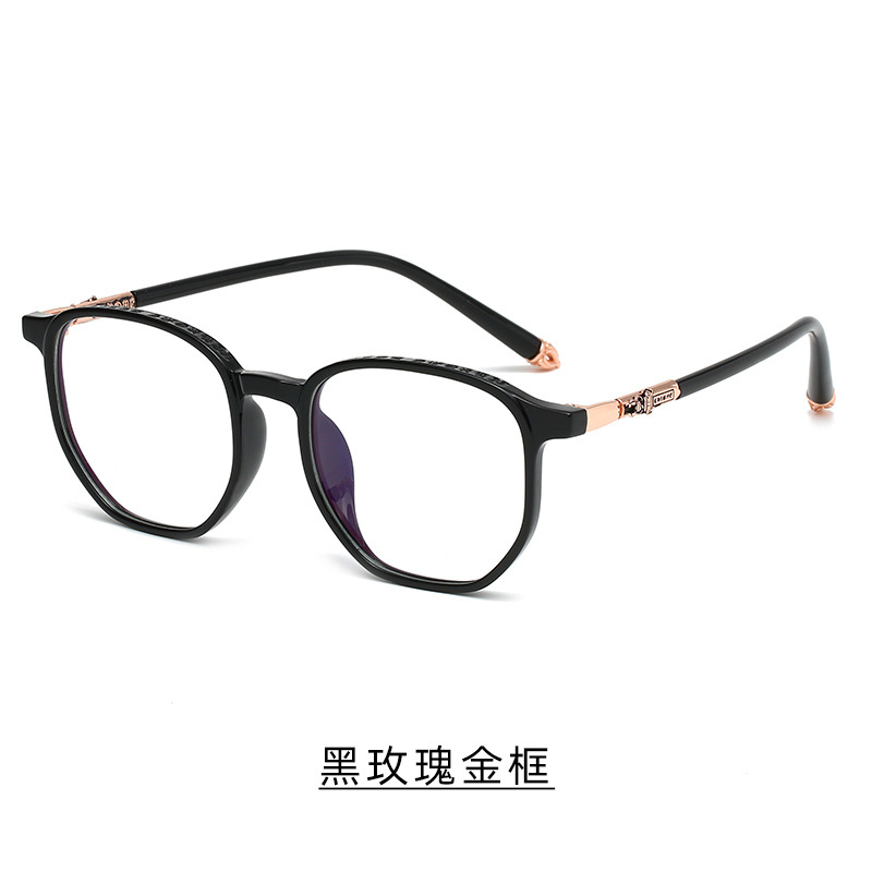 新款TR90近视眼镜框女方形文艺平光镜男学生配镜轻透明眼镜架详情图4