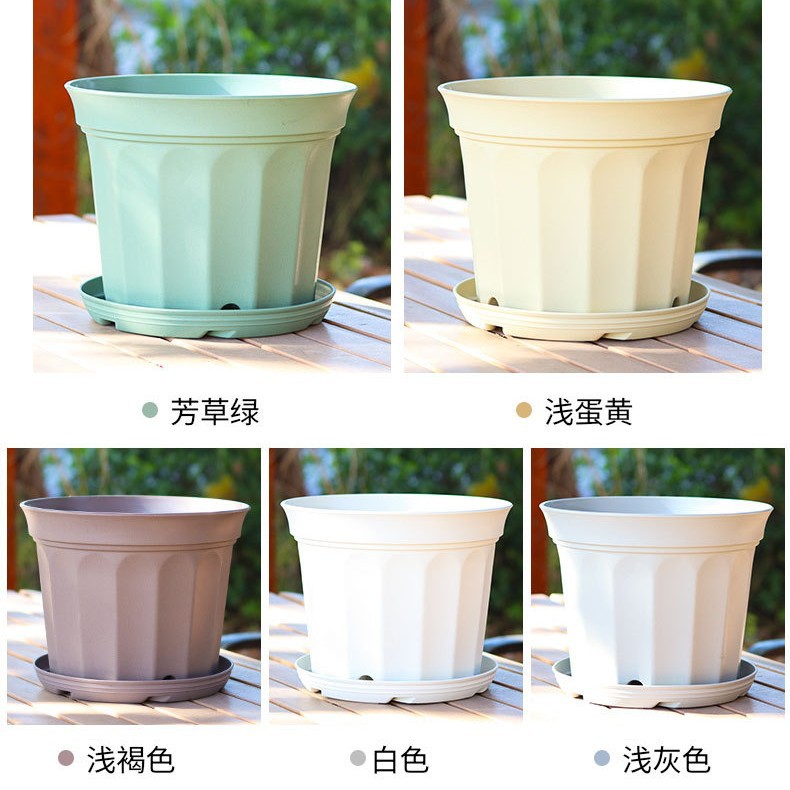小果汀欧式ing风家用环保树脂球根花盆鲜花绿植花卉加厚沥水花盆