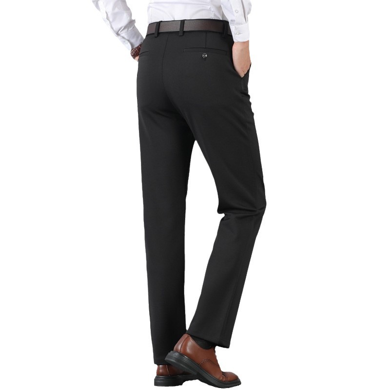 Cross-border exclusive spring and autumn thick and thin men's trousers, long trousers, stretch dad's dress pants, middle-aged and elderly casual pants Item Picture