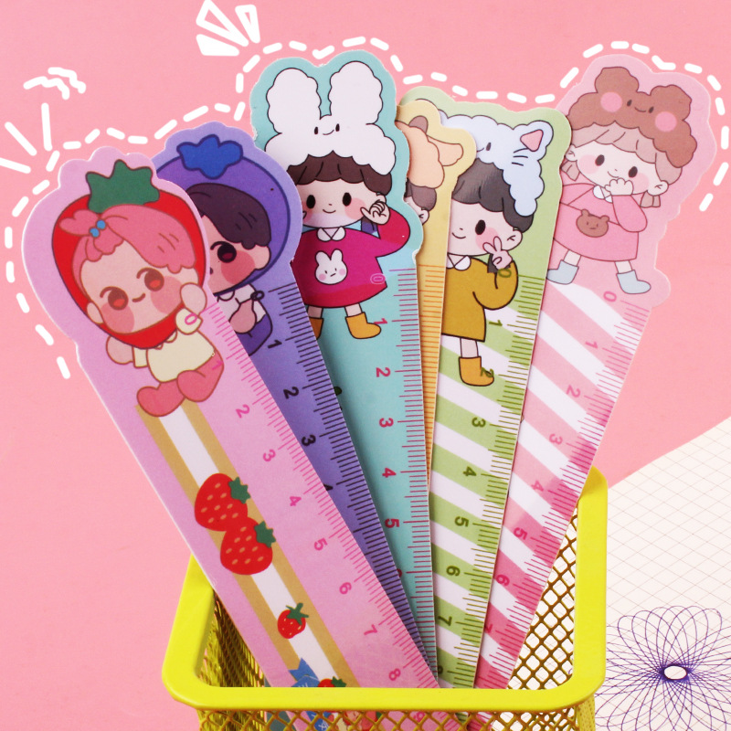 卡通可爱动物软尺子 ins少女心可弯曲儿童直尺小学生绘图测量工具