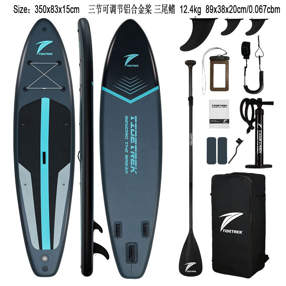 Green Light Forest Inflatable Stand-up Paddleboard Set with accessories, backpack, adjustable paddle, SUP surfboard pic 19