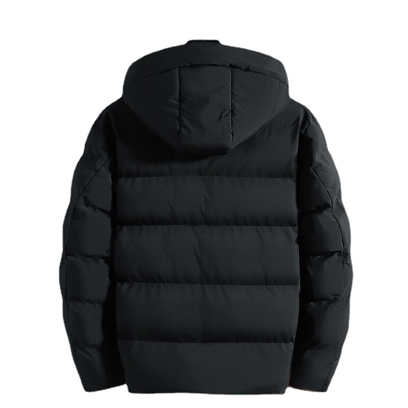 New men's cotton-padded jacket, winter thickened coat, cotton-padded jacket, trendy brand autumn and winter hooded, bread feather, cotton fleece jacket, can be printed, etc Item Picture