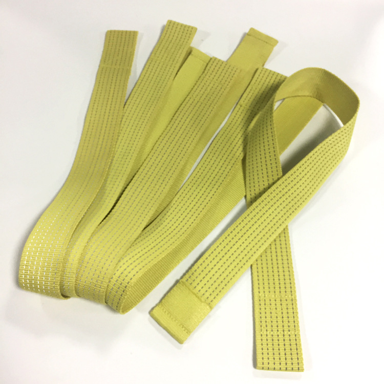 芳纶安全捆绑带高强度耐高温吊装运输带高亮耐磨损芳纶束带