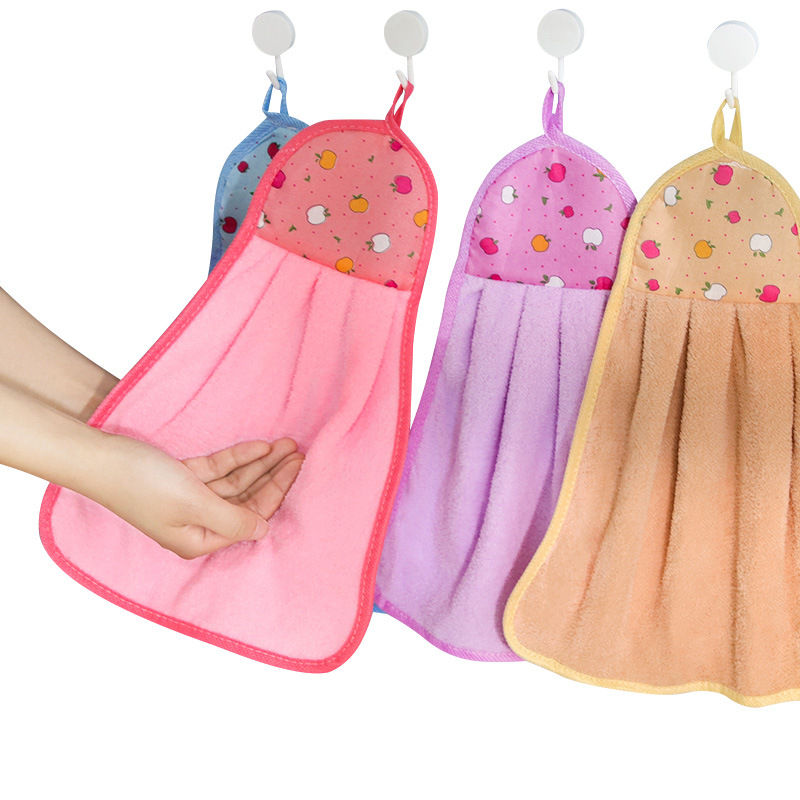 Hand Towel Cleaning Towel Coral Velvet Rag Thick Cartoon Hanging Towel Kitchen Bathroom Toilet Hand Towel Small Towel For Foreign Trade Export Only For Foreign Trade Export Only For Foreign Trade Export Only For Foreign Trade Export Only For Foreign Trade Application Scenario