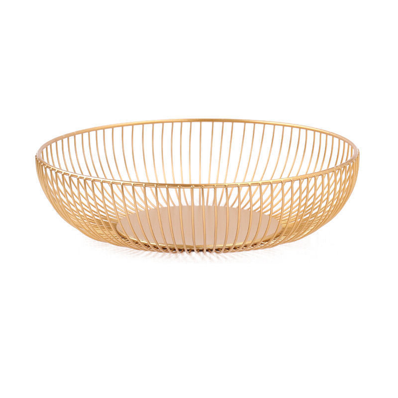 Light luxury ironwork fruit plate, Nordic-style home modern living room coffee table, candy basin, snack dried fruit plate, internet-famous fruit basket Item Picture