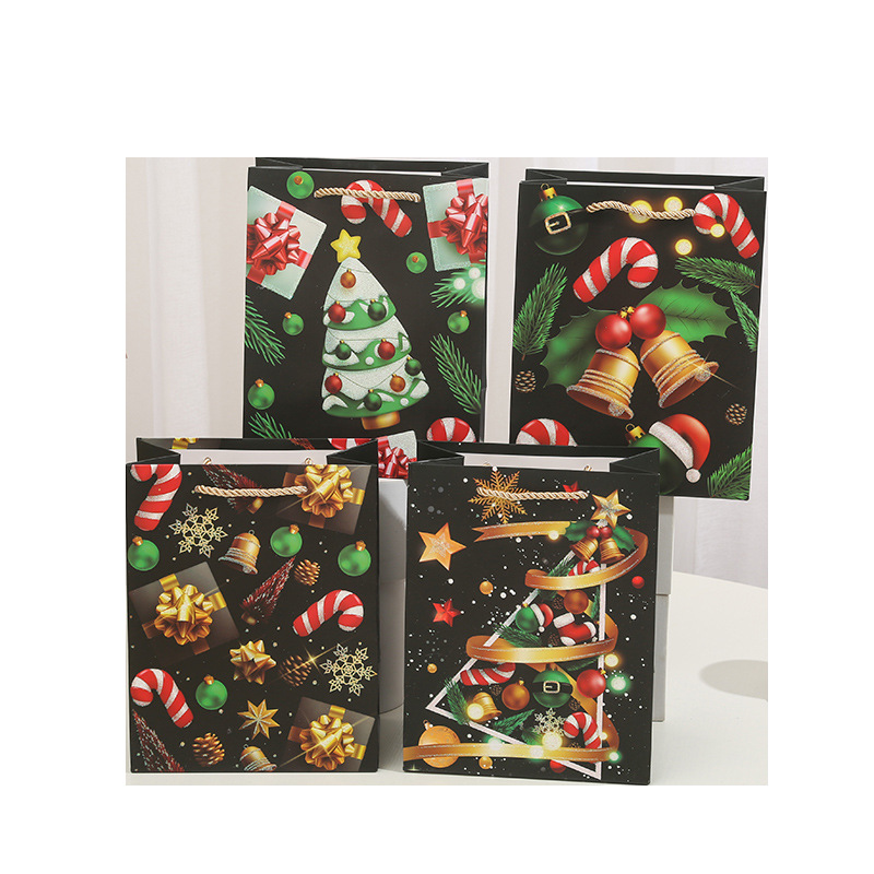 Christmas Bell Q Edition Premium Gift Bag Tote Bag Hot Gold Dust Paper Bag Birthday Gift With South America Item Picture