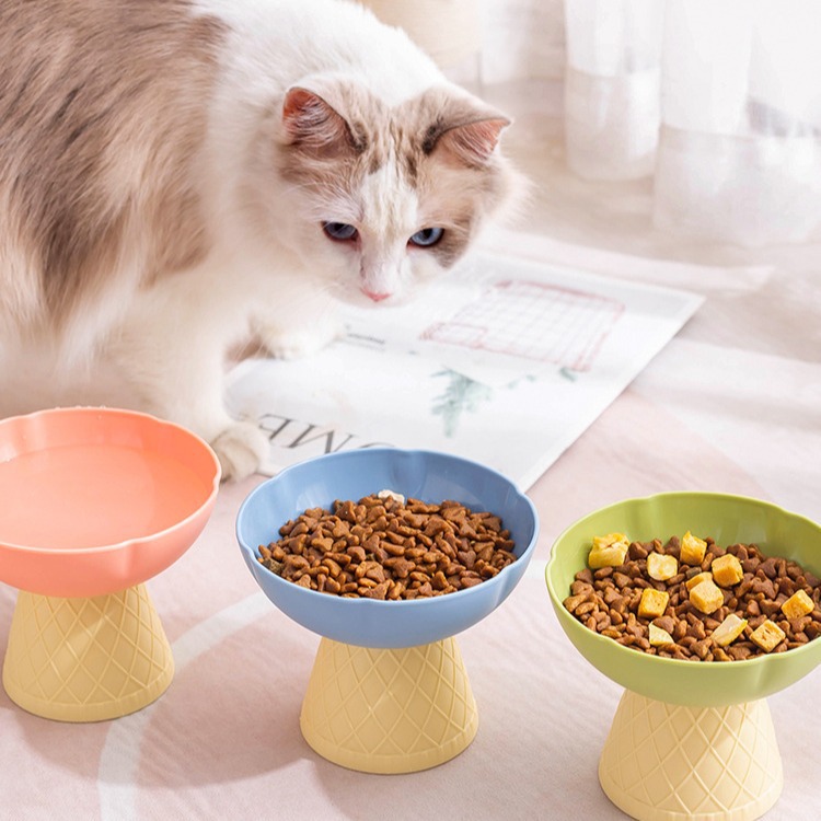 宠物碗猫碗狗碗防打翻猫咪喝水饭盆宠物中小型猫食盆狗狗塑料碗