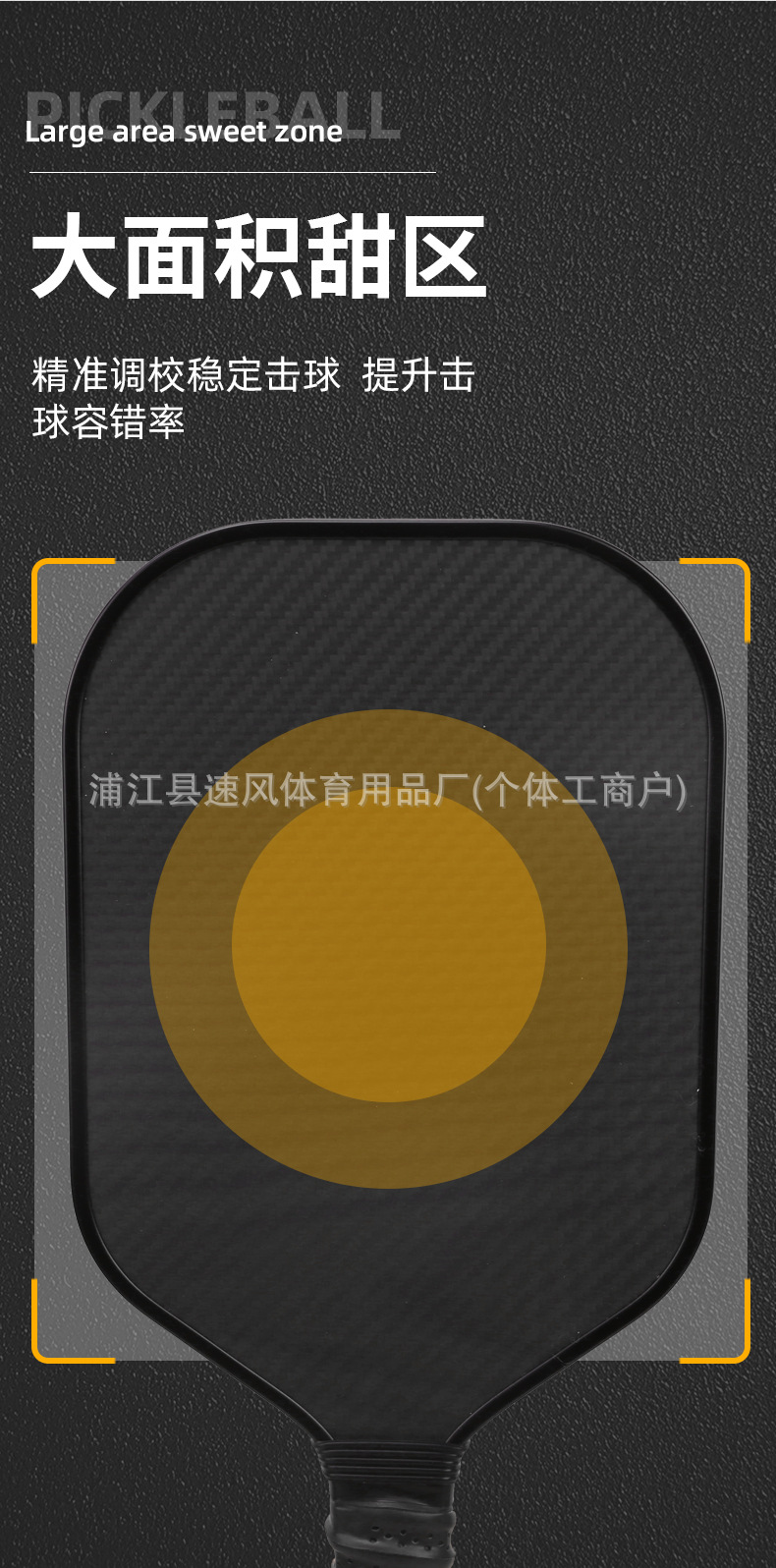 3K全碳纤维匹克球拍厂家印图案户外运动跨境礼品Pickleball套装详情5