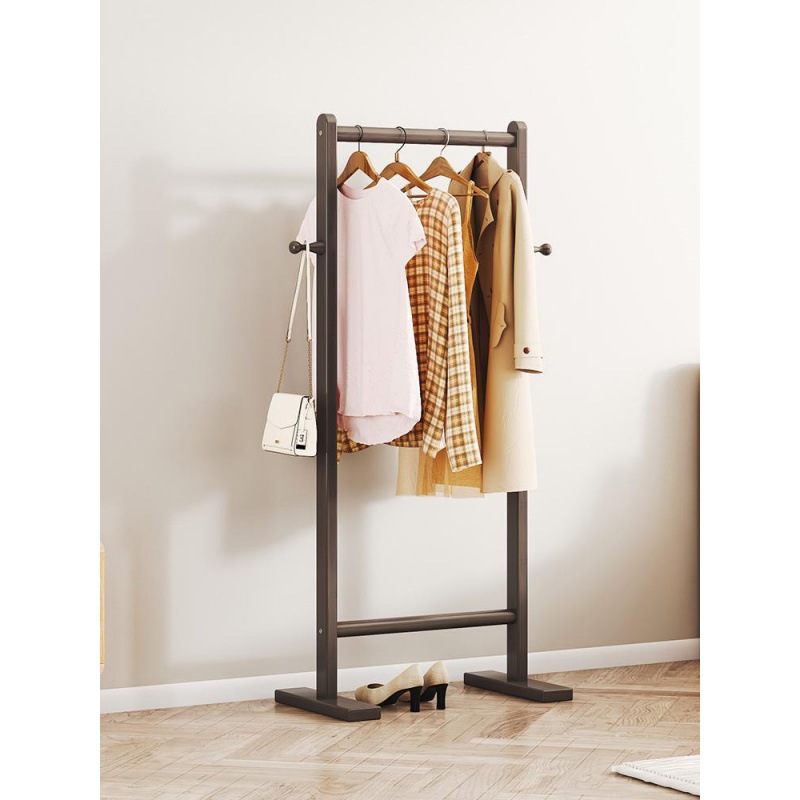 Coat And Hat Rack Floor Bedroom Solid Wood Hangers Household Multi-Functional Simple Modern Drying Rack Bedroom Living Room details Picture