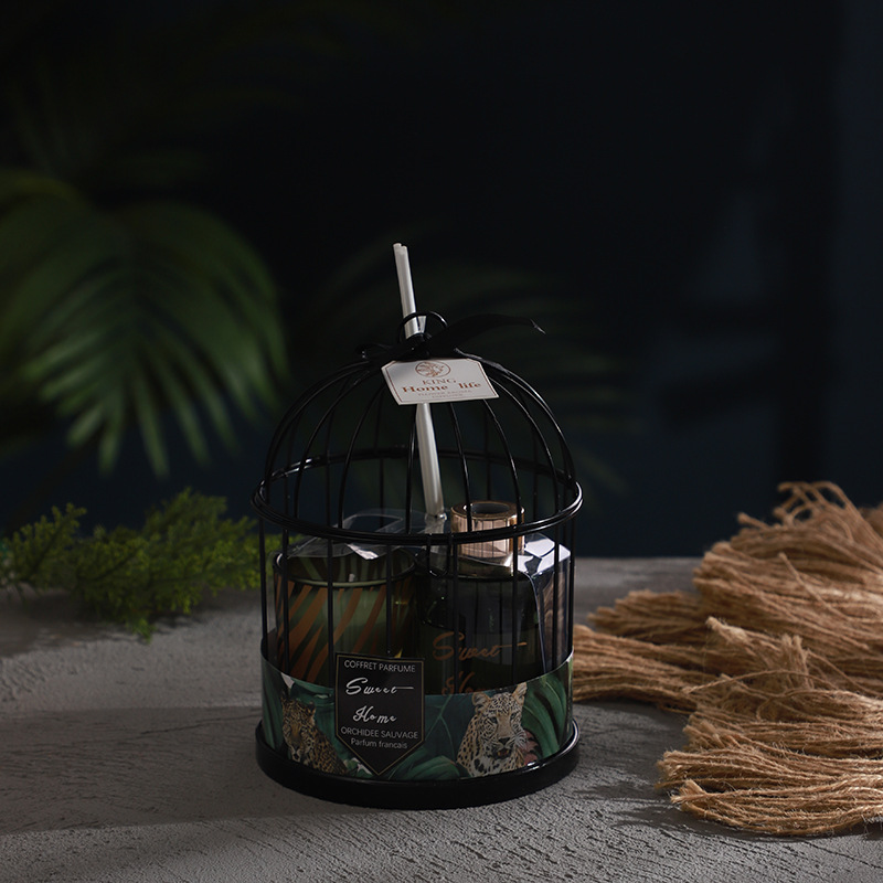 铁艺鸟笼摆件/无火香薰/香薰蜡烛白底实物图