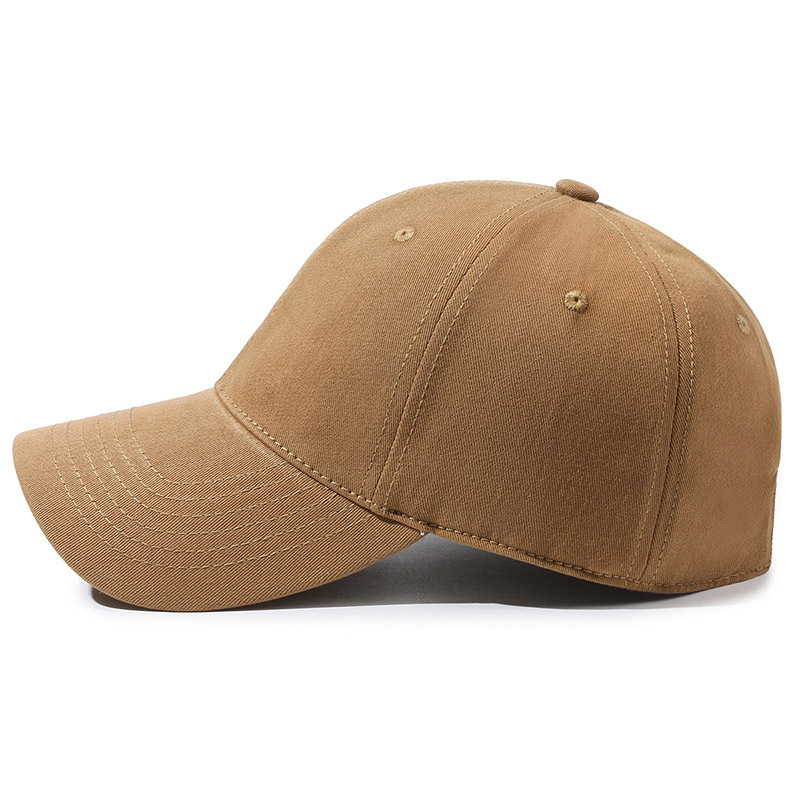 Pure cotton small piece custom-made solid color smooth plate soft top baseball cap that makes the face look smaller, enlarged and deepened brim baseball cap Item Picture