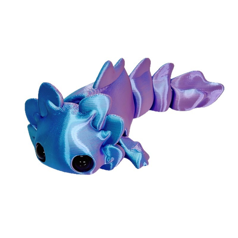 Cross-border best-selling new product: 3d printed small animal - Cute salamander with movable joints - cute salamander baby gift Specification image