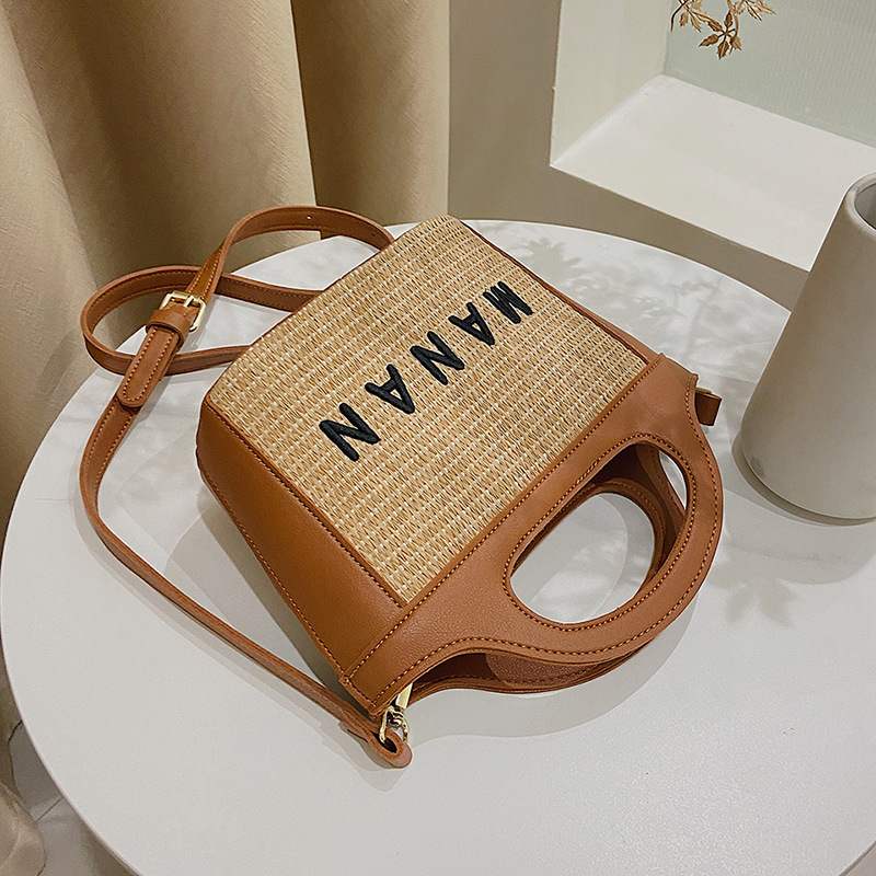 Foreign Trade Female Straw Bag 2023 New Basket Small Bag Fashion New All-In-One Single Shoulder Crossbody Mini Small Bag details Picture