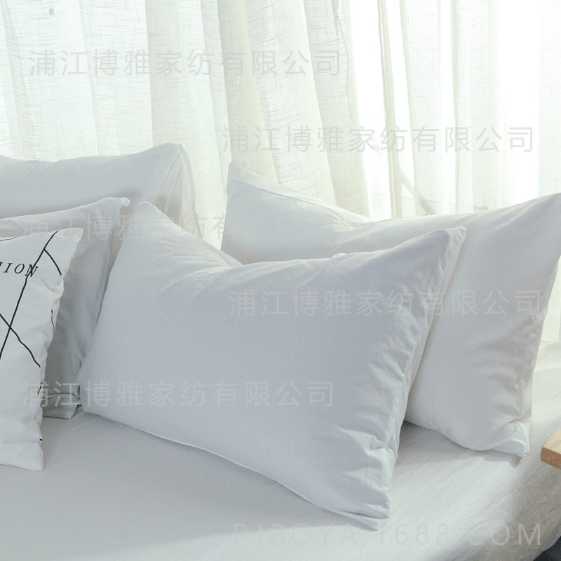 Boya Home Textiles Fashionable Life Simple Muji Japanese-style washed cotton Pillowcases, bedding products, plain pillowcases wholesale Specification image