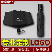 UV automatic manual umbrella Men's and women's rain folding sunshade umbrella Sunshade Sunblock UV protection advertising umbrella print