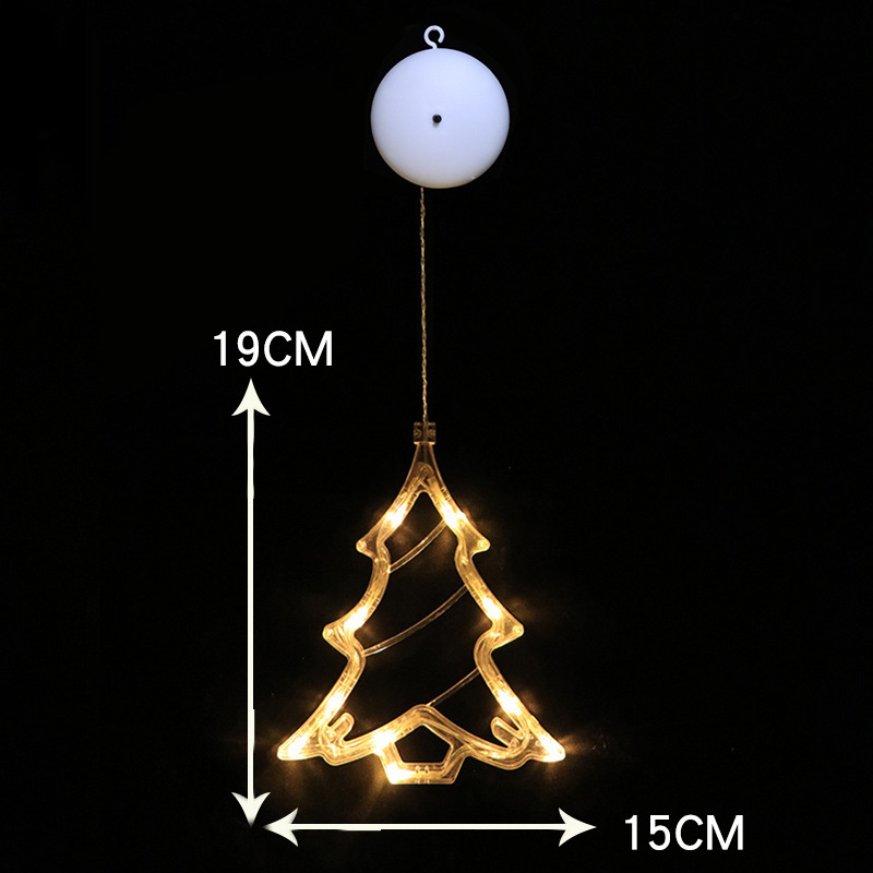 Wholesale of Christmas suction cup lights, star Christmas tree shaped lights, indoor window decoration colored lights, led Christmas light strings Application Scenario