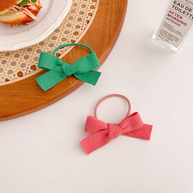 The 2021 new style hair tie bow hair accessory of the same style as Yu Shuxin, cute Korean-style high-elasticity rubber band Application Scenario