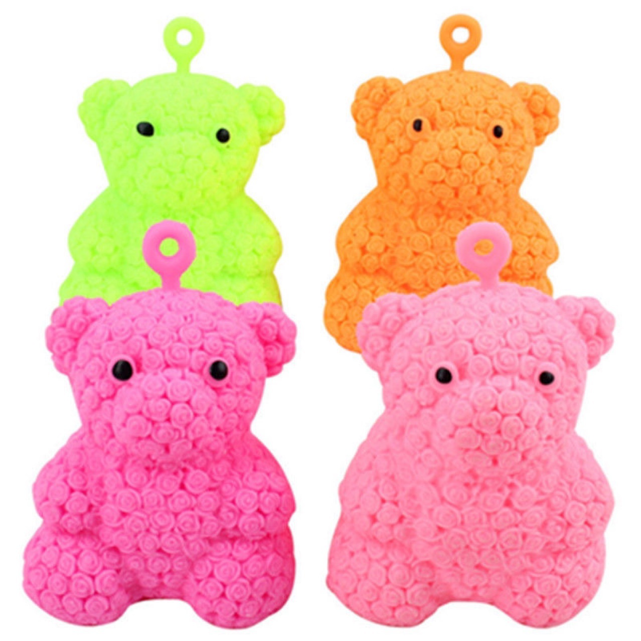 闪光玫瑰熊毛/新款小熊发光/弹力发泄小熊细节图