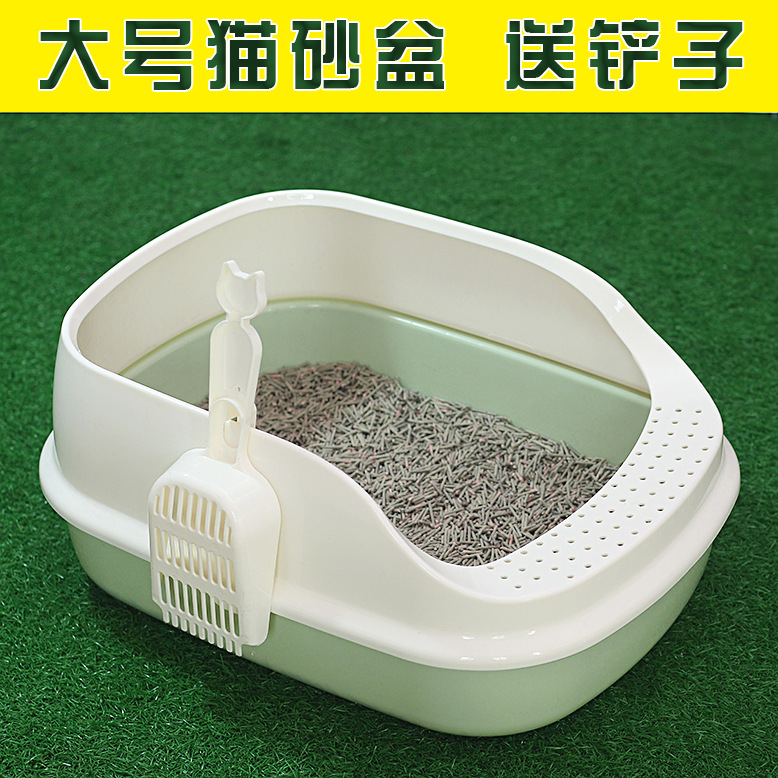 猫砂盆超大号猫厕所幼猫半封闭防外溅猫沙盆子大号猫屎盆猫咪用品
