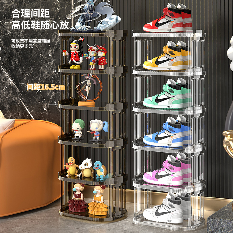 Light Luxury Transparent Shoe Box Multi-Layer Shoe Storage Storage Shelf Bag Storage Hand Organizer Cosmetics Storage Shelf Specification drawing
