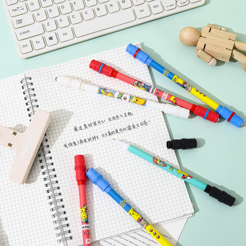 Yqiduo Cartoon Pet Revolving Pen Students Cute Revolving Pen Decompression Neutral Pen Gift Pen Signature Pen Stationery Specification drawing