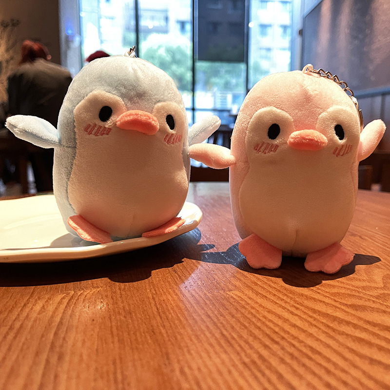 Creative, cute and shy little penguin plush toy figurines, bags, pendants, cute keychains, pendants, wholesale in stock details Picture