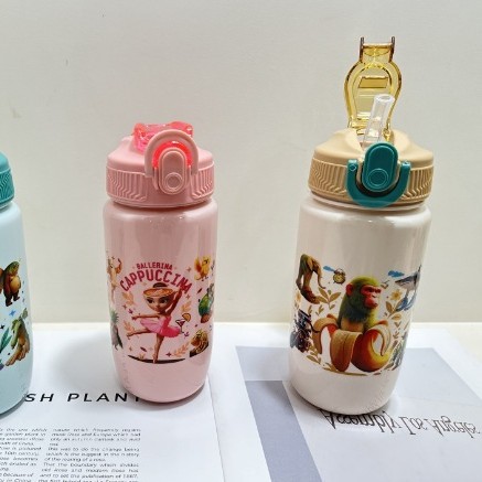 Overseas best-selling products: Shan Hai Jing series water cups, children's water cups, straw drinking water kettles, student portable space cups details Picture