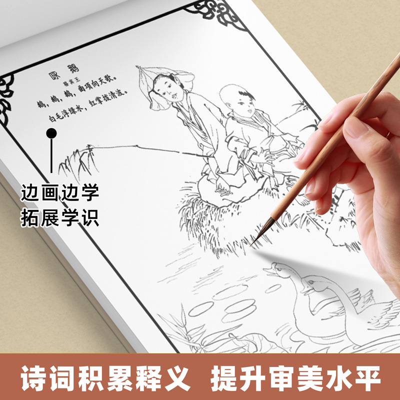 الرسم الصيني بالرسم الأبيض والنسخ المكتمل بستة مجلدات من الرسومات الوطنية Application Scenario