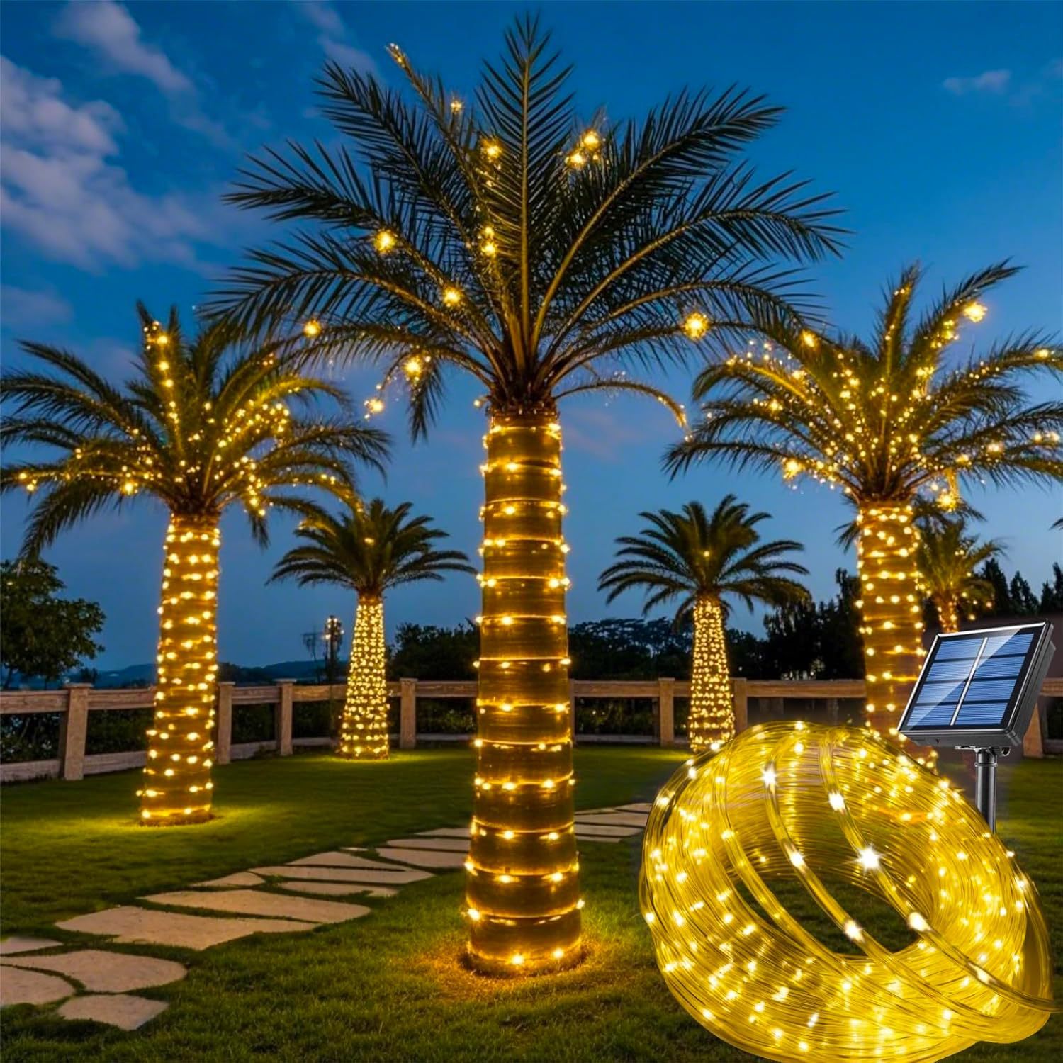 Solar tube lights, water pipe lights, outdoor garden decorative lights, rainbow tubes, LED light strings, Christmas decorative lights