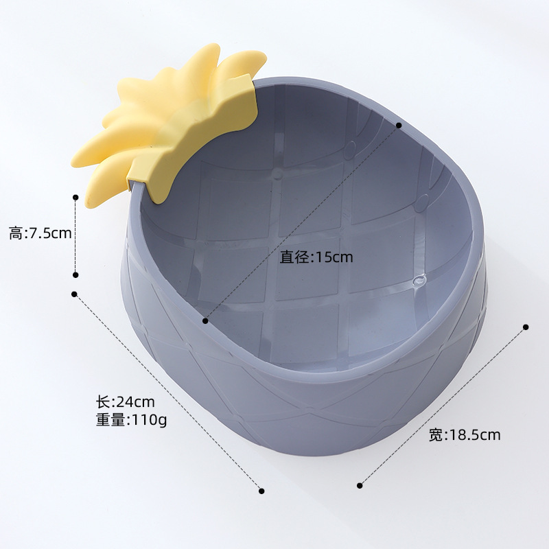 Wholesale InS-style pineapple patterned pet single bowl neck guard, cat bowl, pet food bowl and feeding bowl in stock details Picture