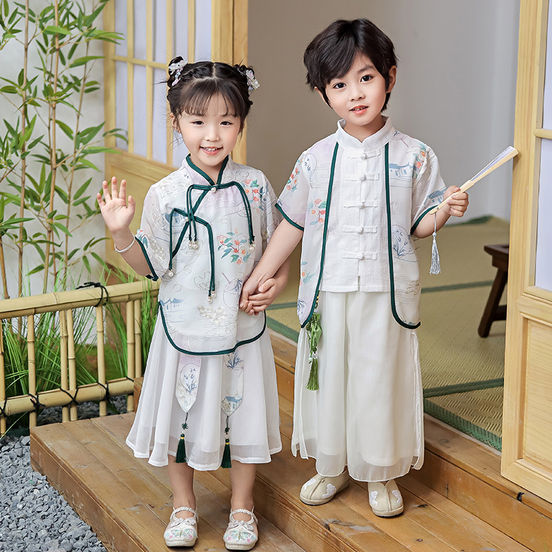 Baby Hanfu Spring Set Boy Costume Chinese Style Spring And Autumn Style Children's Academy Long Sleeve Tang Dress Female Super Fairy Application Scenario