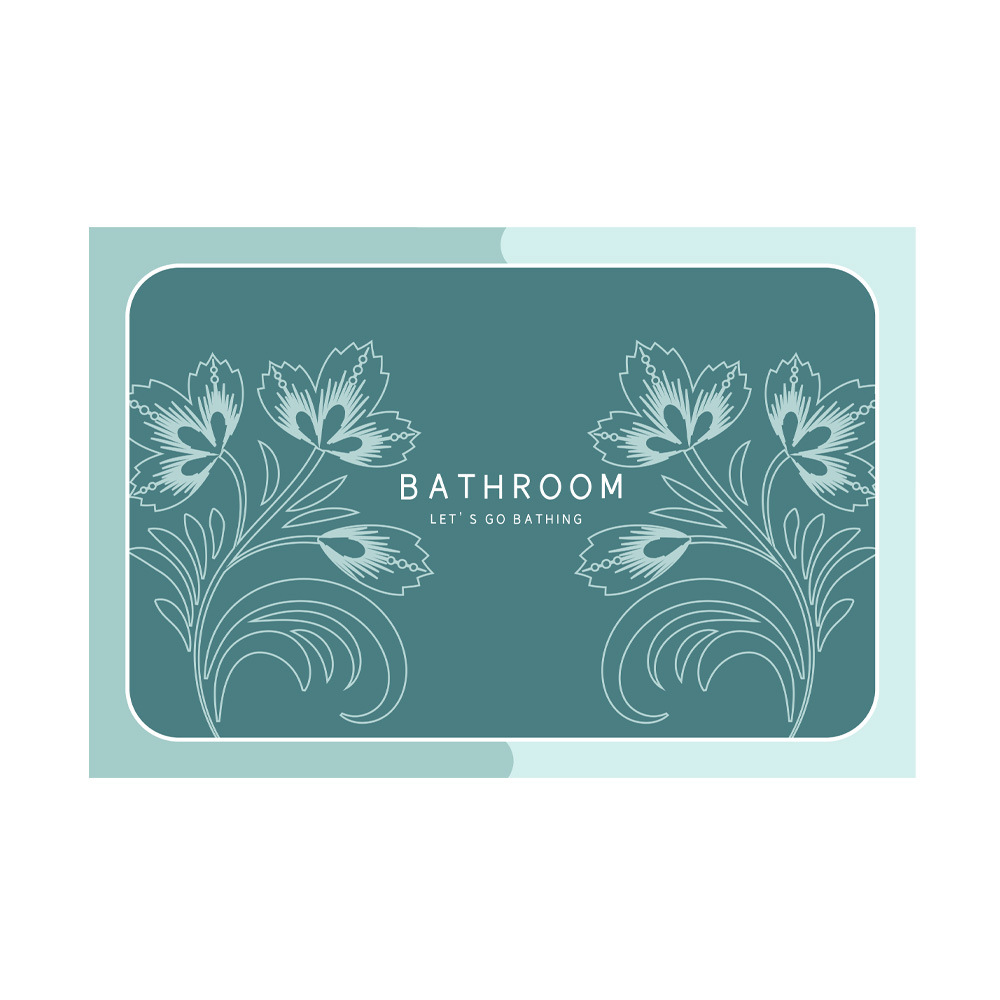 Bathroom soft diatom mud absorbent floor mat, bathroom toilet door quick-drying foot mat, entrance door mat, anti-slip mat factory Item Picture