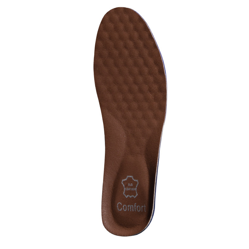 Leather sports insoles for men, sweat-absorbing, antibacterial, deodorizing, shock-absorbing, breathable, basketball shock-absorbing, cowhide insoles Item Picture