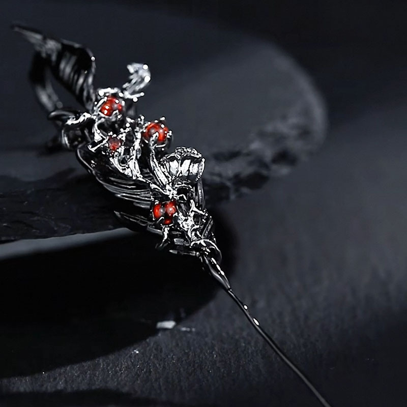 New piercing earlobe personalized design Dark Angel Demon feather diamond ear expansion Love and Deep space peripheral earrings Application Scenario