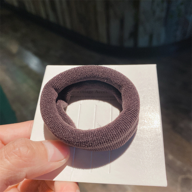 加粗高品质马尾发圈无缝接高弹力头绳皮筋成人扎头发韩版简约发绳详情7