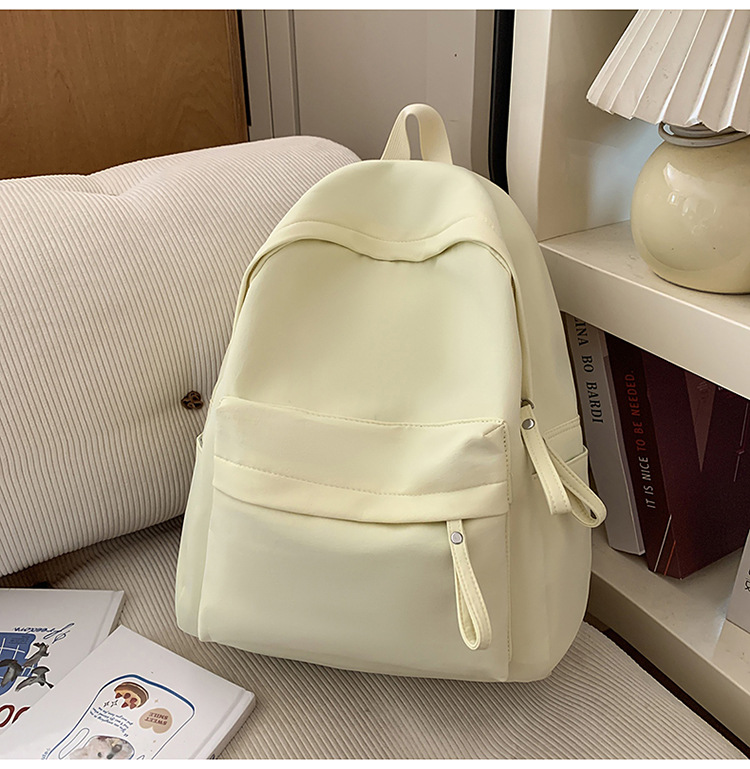 书包女ins 小清新高中生双肩包女纯色少女旅行背包男耐磨休闲背包详情32