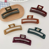 Autumn/Winter Chestnut Brown Jelly ins Clip Large Hair Clip Clip Back Hair clip Shark clip Hair accessory