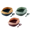 The new large semi-enclosed large-space cat litter box comes with a hanging cat litter shovel Item Picture