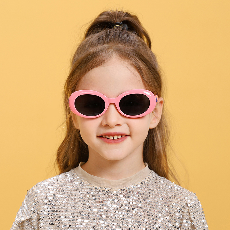 2024 New Children's Sunglasses Cute Cartoon Polarizing Primary School Sunglasses Sunshade Mirror 7-129