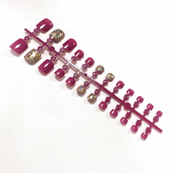 夏天必备24片全号脚趾大亮片预制穿戴甲爆闪成品脚趾甲贴片量大批详情27